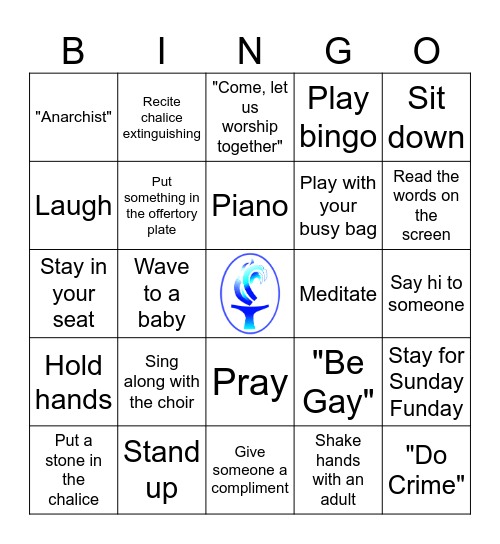 BE GAY DO CRIME Bingo Card