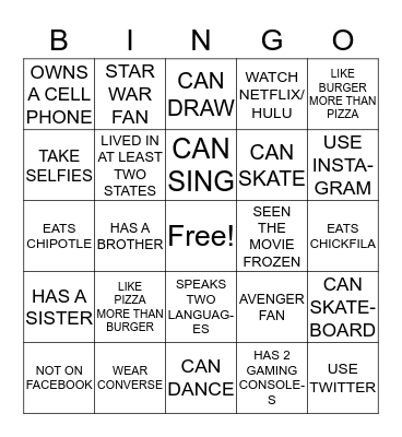 SOL Academy Bingo Card