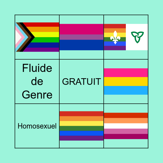 Bingo Fierté Bingo Card