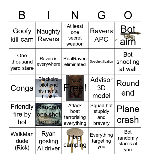 Ravenfield Bingo Card