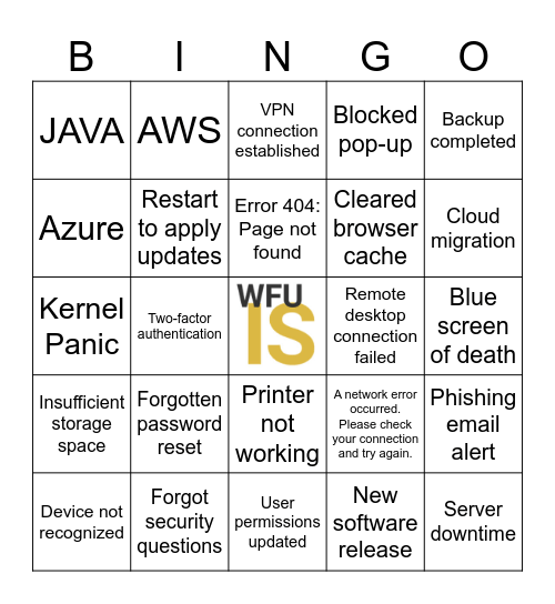 AI IS BINGO Card