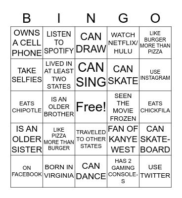 SOL Academy Bingo Card