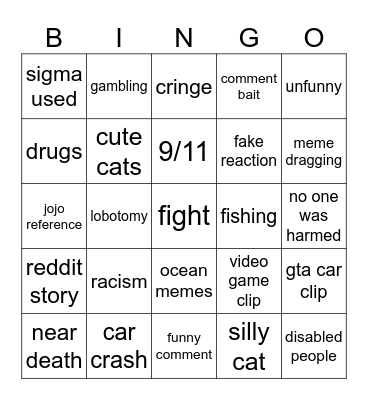 reels Bingo Card