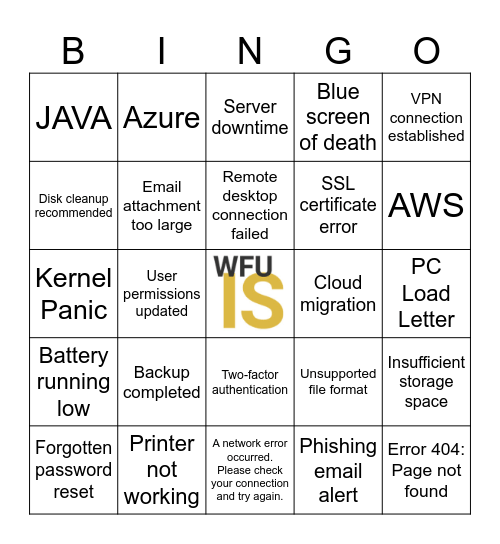 AI IS BINGO Card