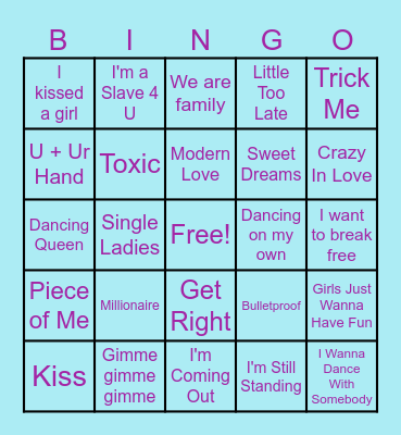Get Your Pride On Bingo Card