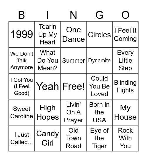 Bruh Hits Bingo Card