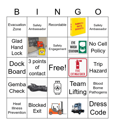 National Safety Month 2024 Bingo Card