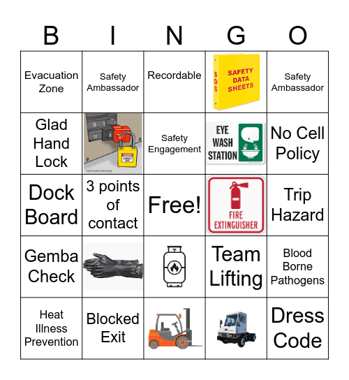 National Safety Month 2024 Bingo Card