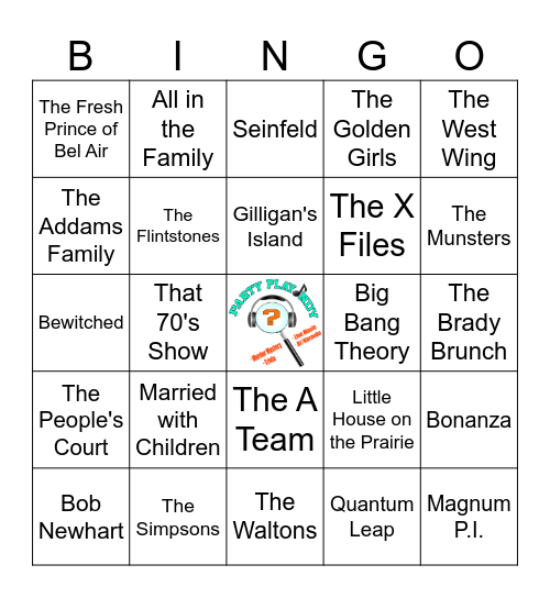 TV Shows Bingo Card