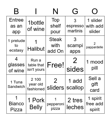 BH Bingo Card