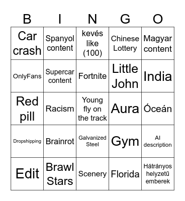 Reels Bingo Card