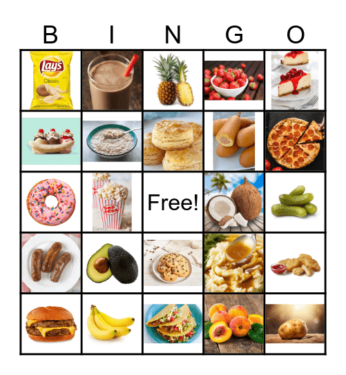 FOOD Bingo Card