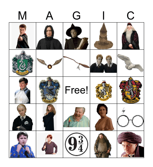 Harry Potter Bingo Card