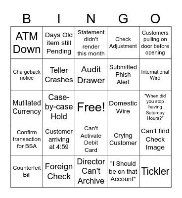 Monday Morning Retail Bingo v2 Bingo Card
