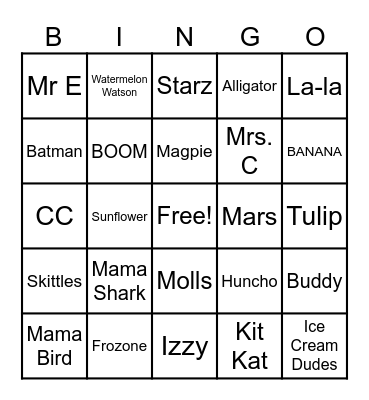 Find-a-Counselor Bingo Card