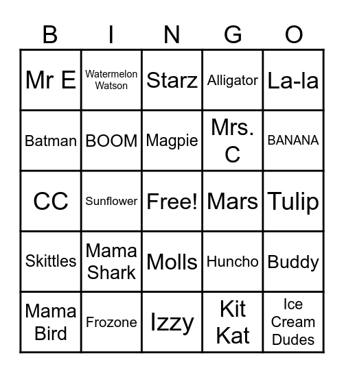 Find-a-Counselor Bingo Card