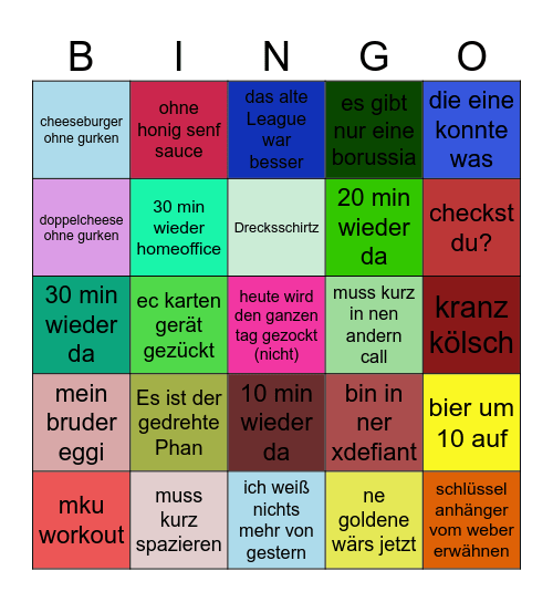 Drephan Bingo Card