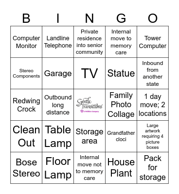 Supply Assistant Bingo Card