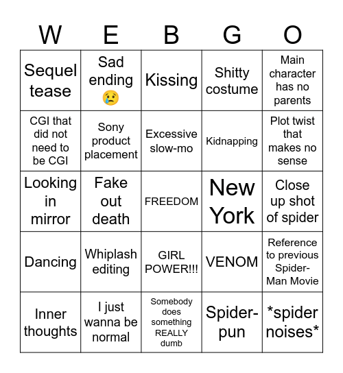 MADAME PEAK Bingo Card