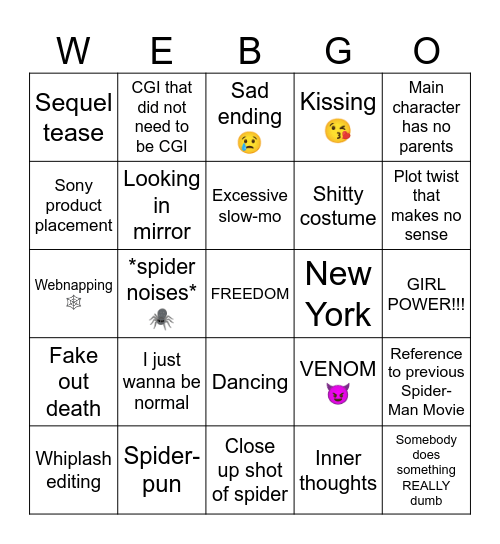 MADAME PEAK Bingo Card