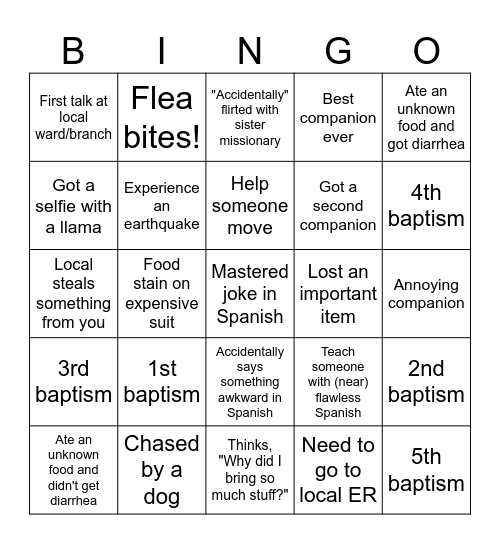 Nathan Chilé Bingo! Bingo Card