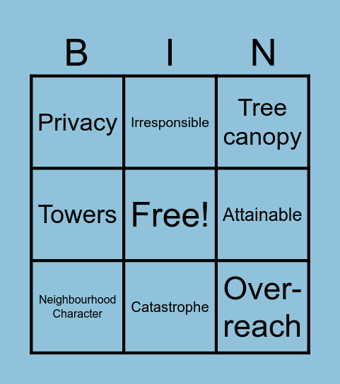 SSMUH Bingo Card