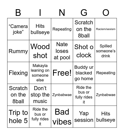 BBL Bingo Card