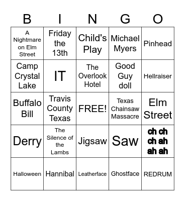 Liz's Killer 30th Bingo Card