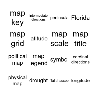 Social Studies Unit 1 BINGO Card