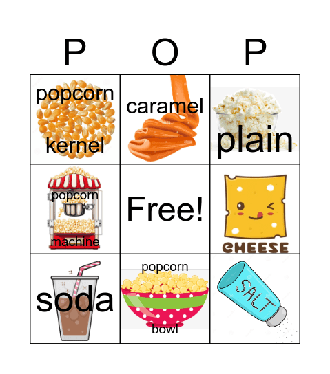 Popcorn Bingo Card