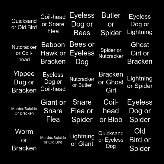 Board 2 Bingo Card