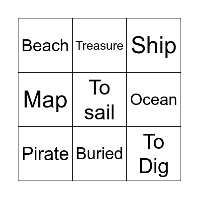 Pirate BINGO Card