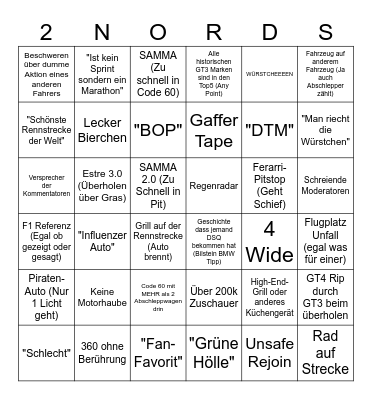 24h Bullshit (B)ingo Bingo Card