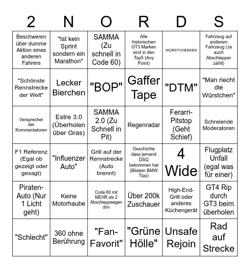 24h Bullshit (B)ingo Bingo Card