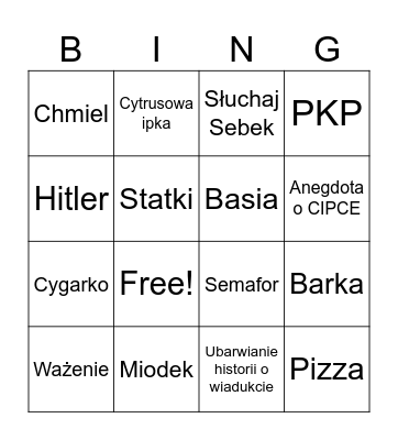 Dawid Bingo Card