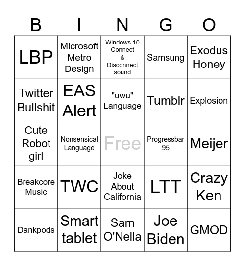 Bingo Card