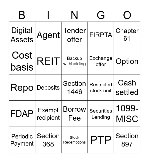 IRW BINGO!! Bingo Card