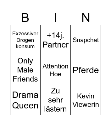 Red flags Bingo Card