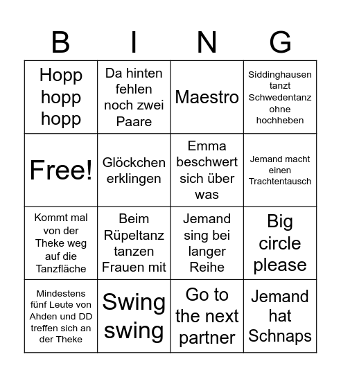 Festwochen Bingo Card