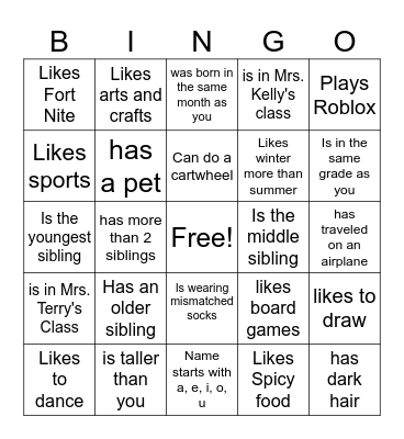 Find Someone Who? Bingo Card