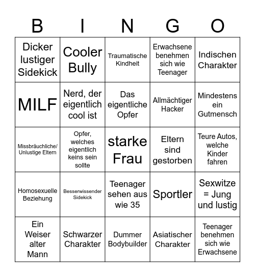 Netflix Bingo Card