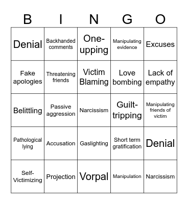 Naomi Bingo Card