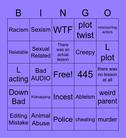tmrws teachings Bingo Card