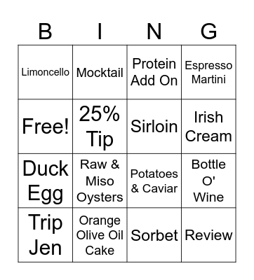 Tinker Street Bing Bananza!!! Bingo Card