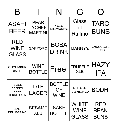 BAO BAO BINGO Card