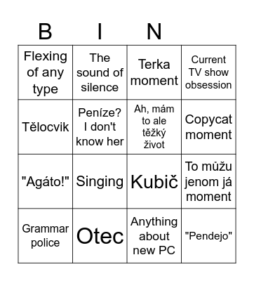 Rišngo Bingo Card