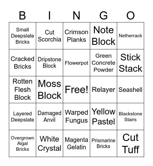 Millennium VHSMP Bingo! Bingo Card