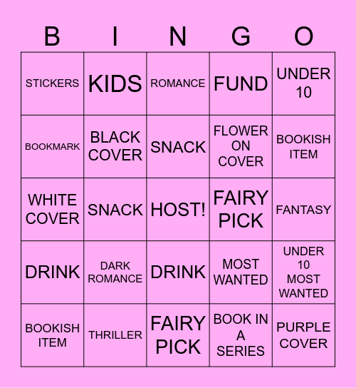 FAIRY SCHMINGO Bingo Card