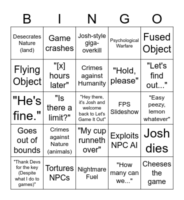 Krakenfall's LGIO Bingo Card