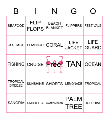 FLAMINGO BINGO! Bingo Card